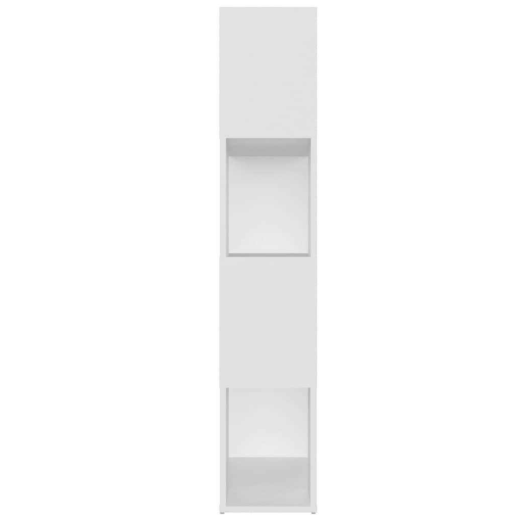 Bücherregal Raumteiler Weiß 80x24x124,5 cm Holzwerkstoff