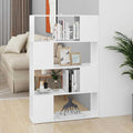 Bücherregal Raumteiler Weiß 80x24x124,5 cm Holzwerkstoff