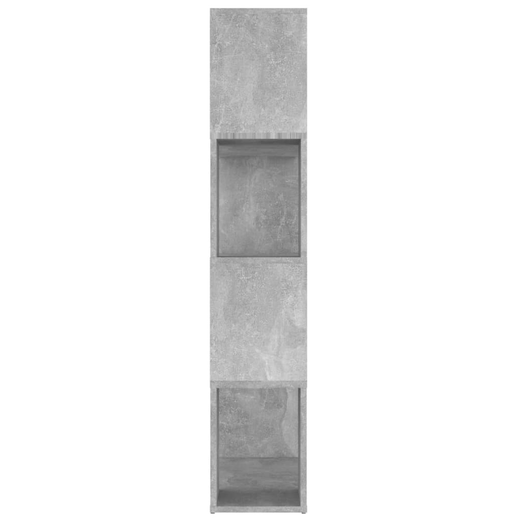 Bücherregal Raumteiler Betongrau 80x24x124,5 cm Holzwerkstoff