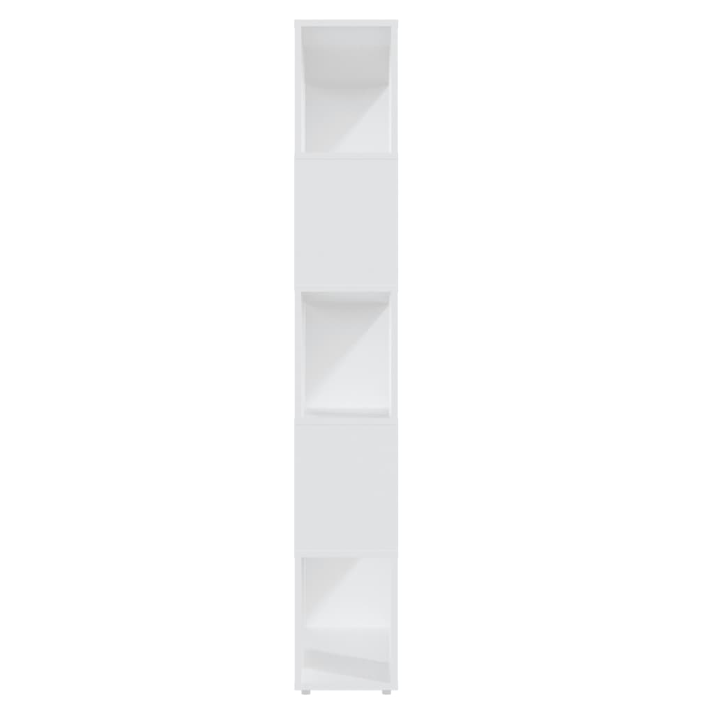 Bücherregal Raumteiler Weiß 80x24x155 cm Holzwerkstoff
