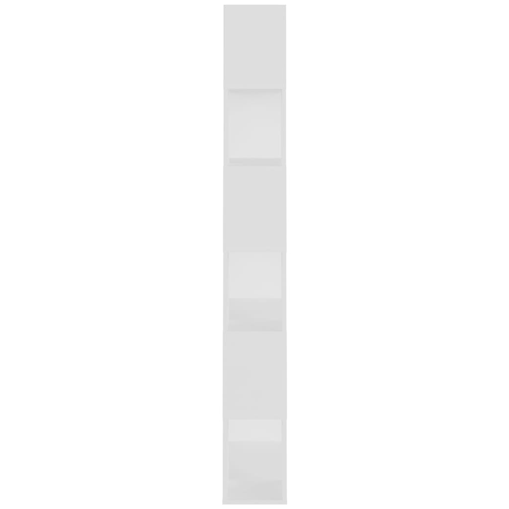 Bücherregal Raumteiler Weiß 80x24x186 cm Holzwerkstoff
