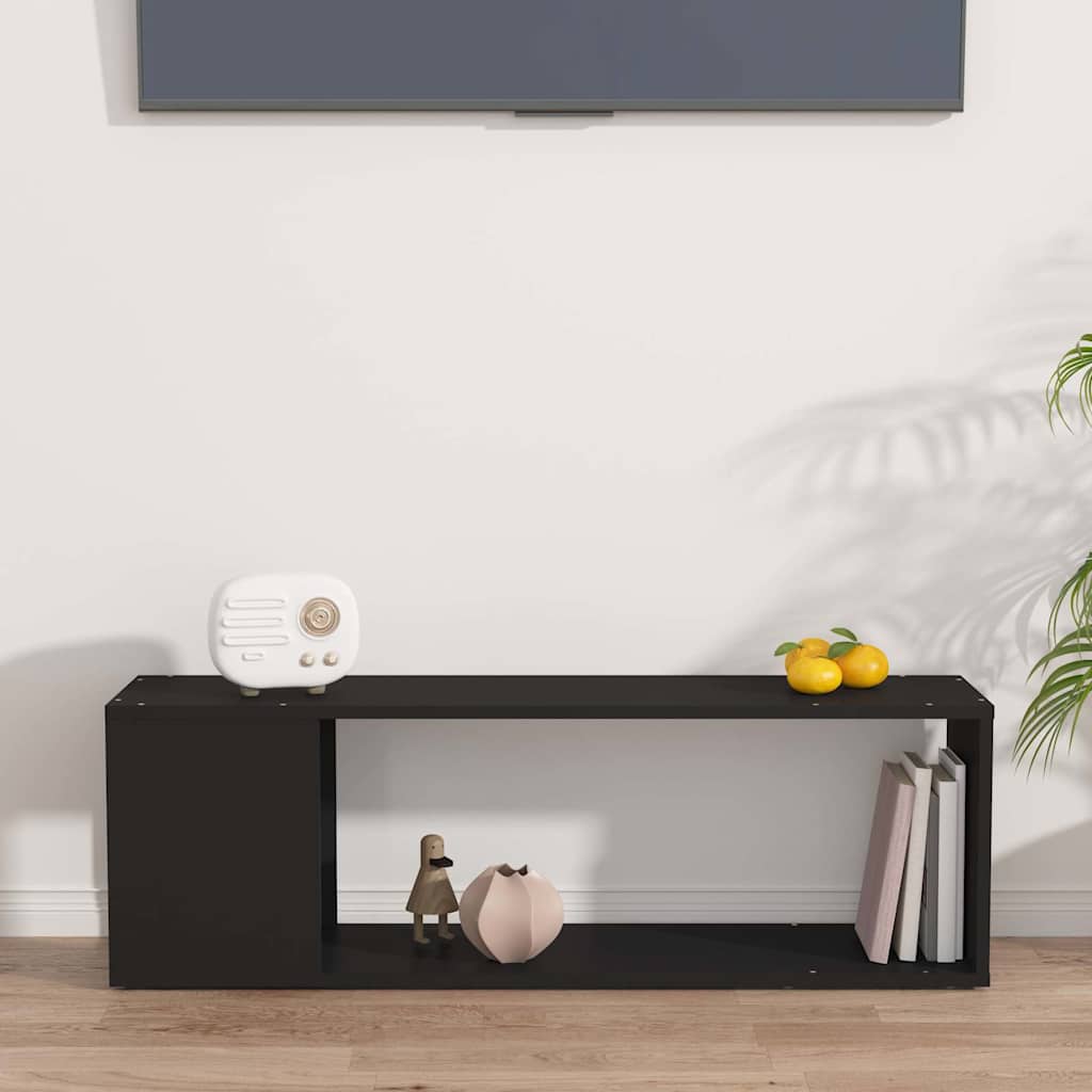 TV-Schrank Schwarz 100x24x32 cm Holzwerkstoff