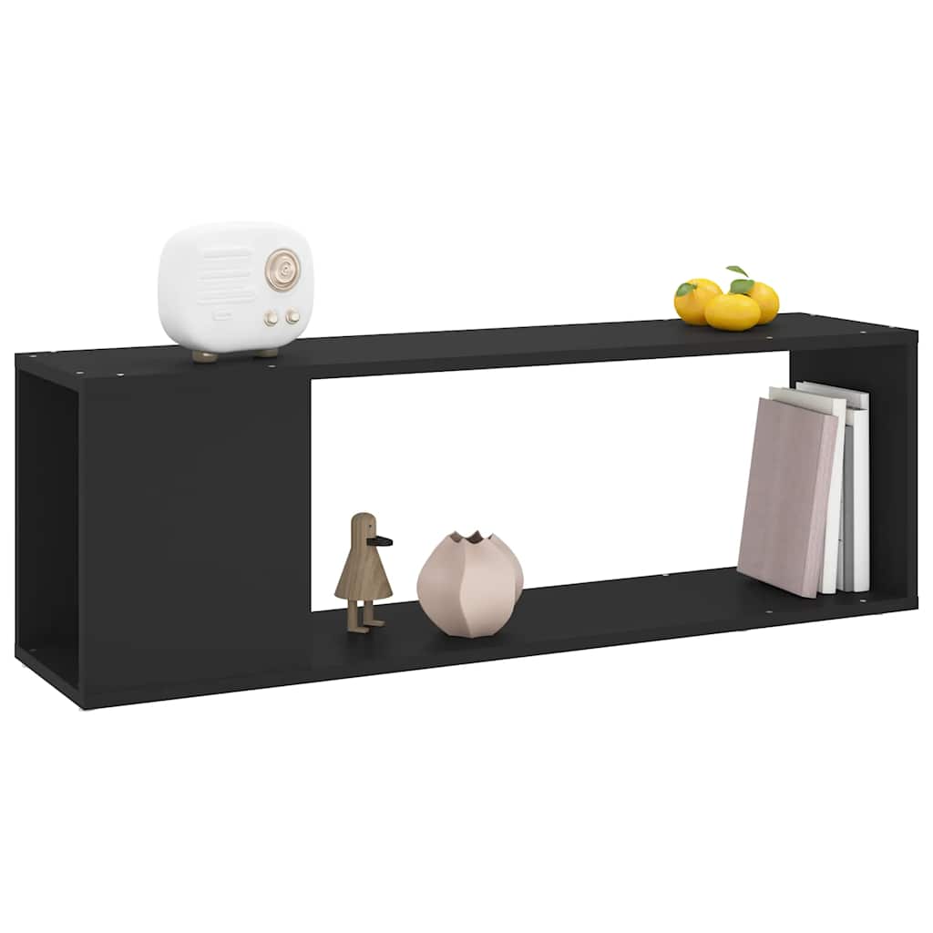 TV-Schrank Schwarz 100x24x32 cm Holzwerkstoff