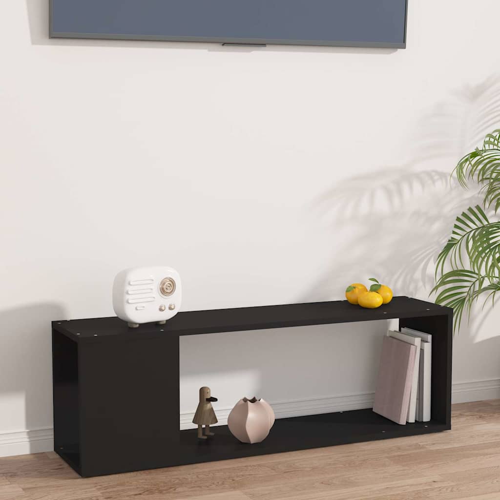 TV-Schrank Schwarz 100x24x32 cm Holzwerkstoff