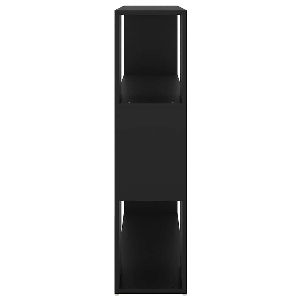 Bücherregal Raumteiler Schwarz 100x24x94 cm