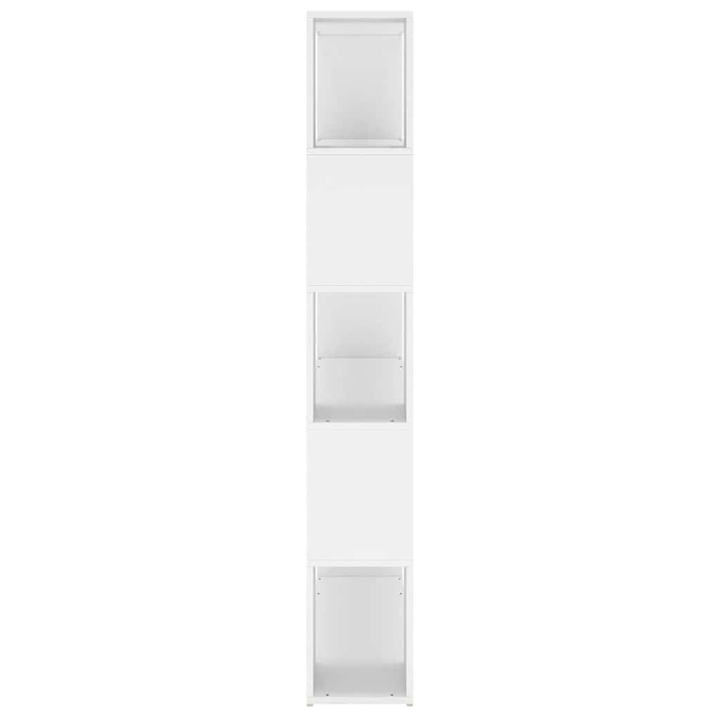 Bücherregal Raumteiler Weiß 100x24x155 cm Holzwerkstoff