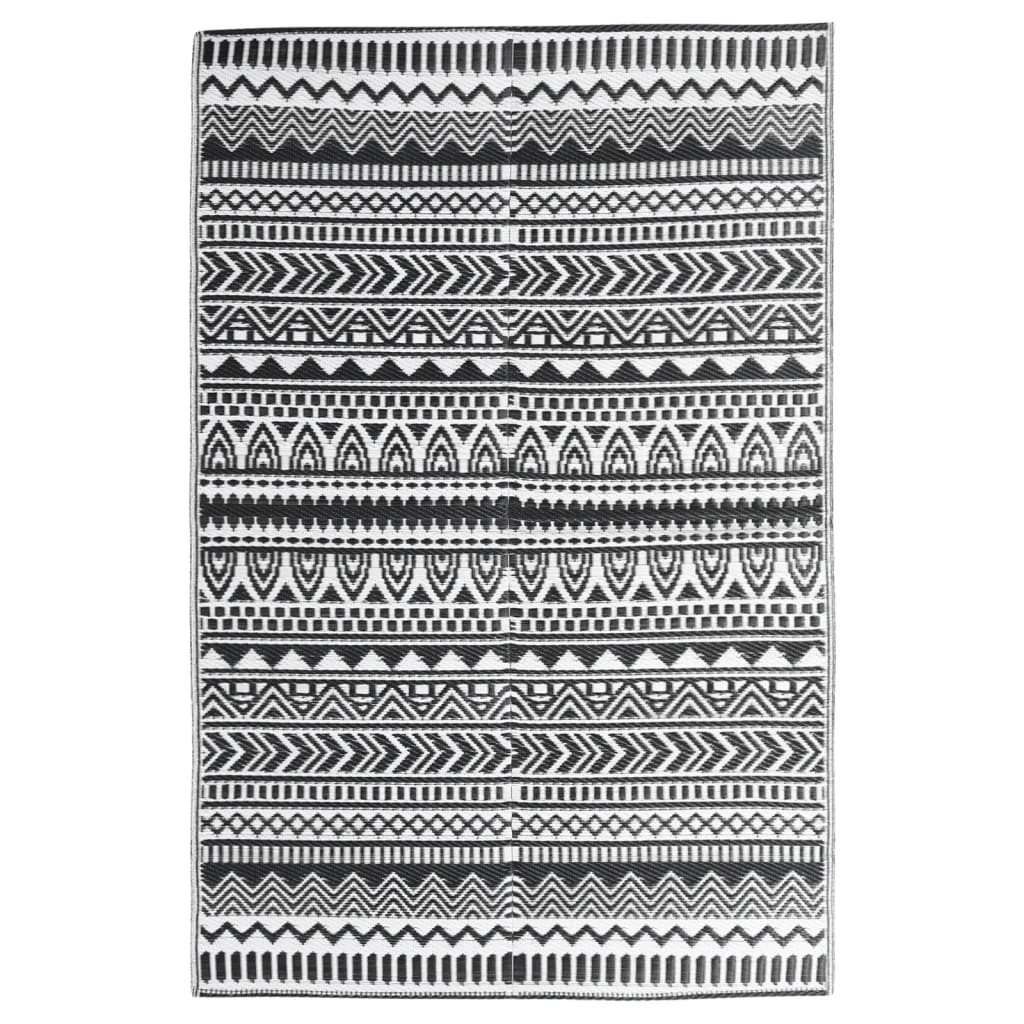 Outdoor-Teppich ARAKIL Schwarz 160x230 cm PP