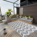 Outdoor-Teppich ARAKIL Grau 190x290 cm PP