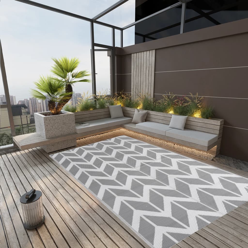 Outdoor-Teppich ARAKIL Grau 190x290 cm PP