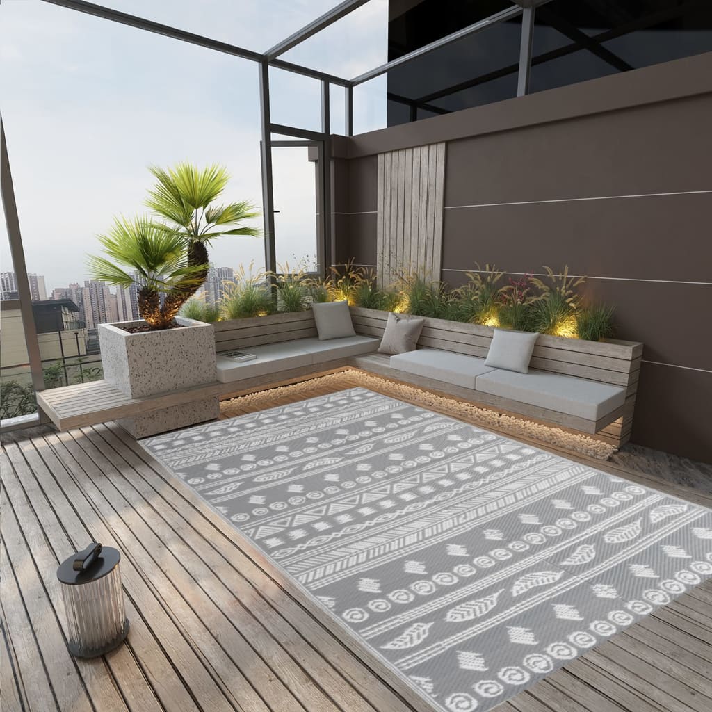 Outdoor-Teppich ARAKIL Grau 190x290 cm PP