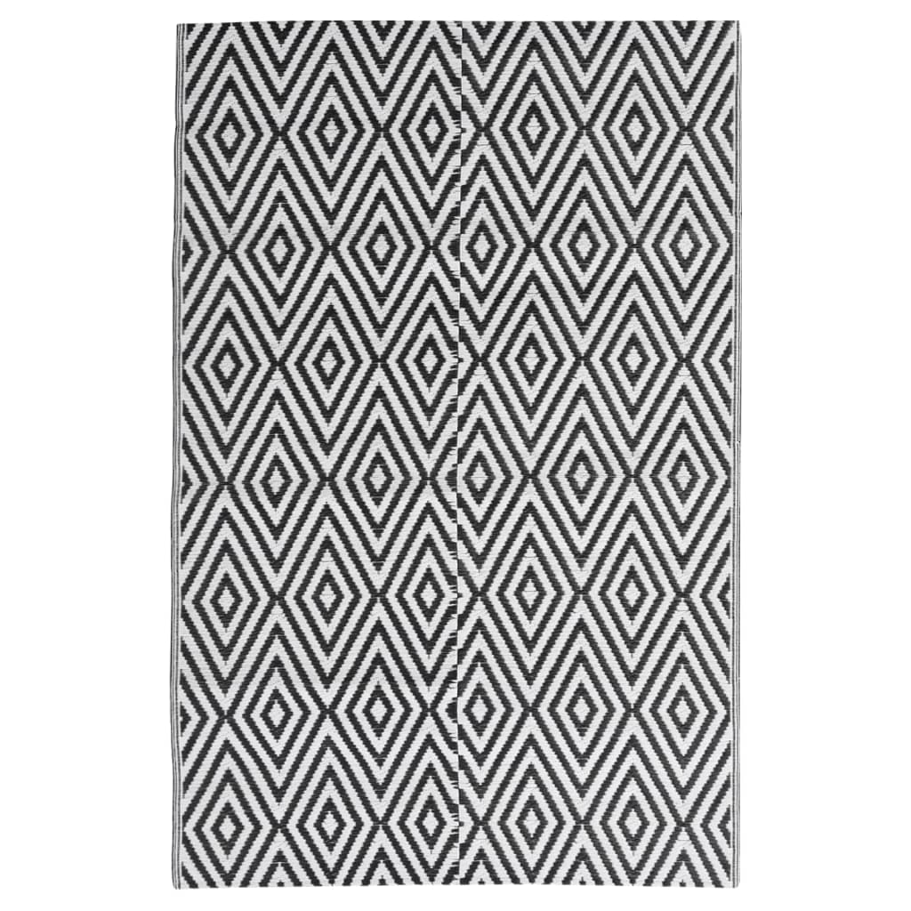 Outdoor-Teppich ARAKIL Schwarz 140x200 cm PP
