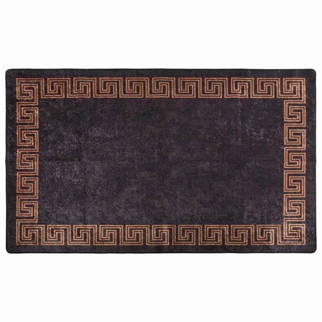Teppich Waschbar 120x180 cm Schwarz und Golden