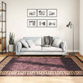 Teppich Waschbar Schwarz und Golden 160x230 cm