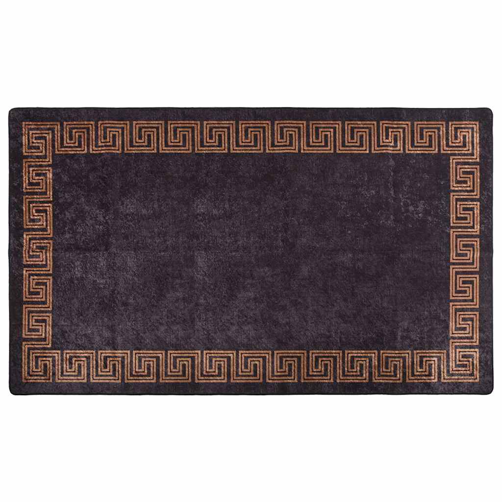 Teppich Waschbar Schwarz und Golden 190x300 cm