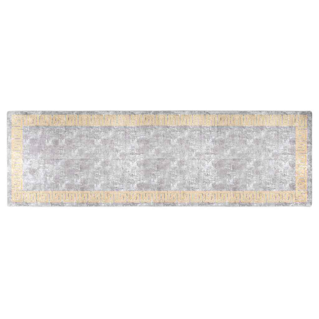Teppich Waschbar 80x300 cm Grau