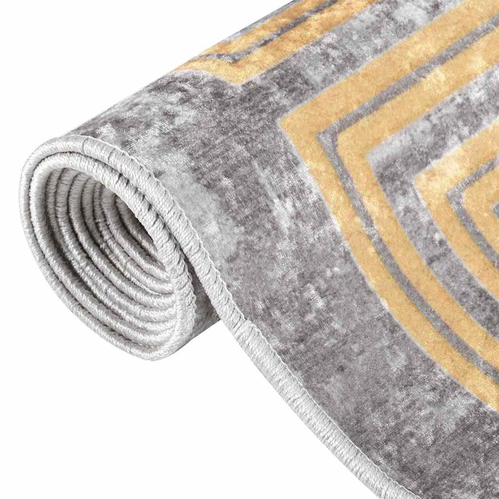 Teppich Waschbar Grau 190x300 cm