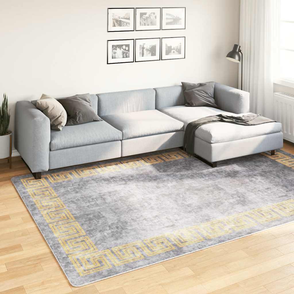 Teppich Waschbar Grau 190x300 cm
