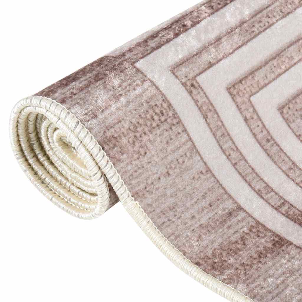Teppich Waschbar 80x150 cm Beige