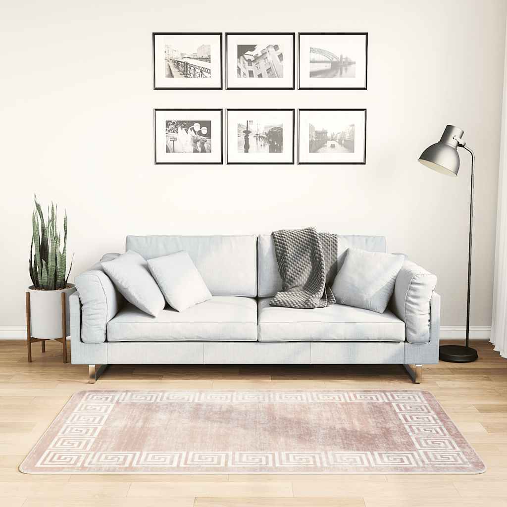 Teppich Waschbar 80x150 cm Beige