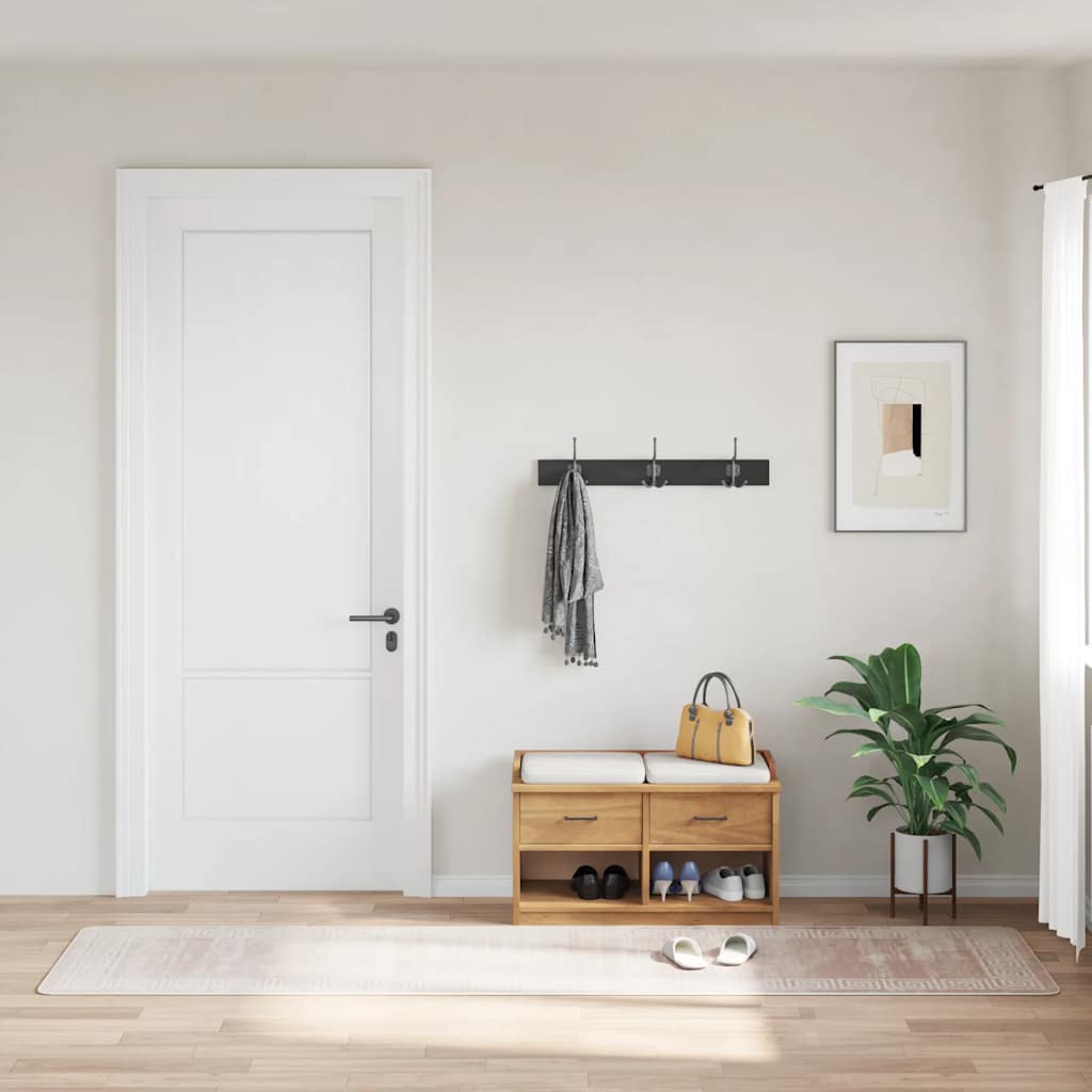 Teppich Waschbar 80x300 cm Beige