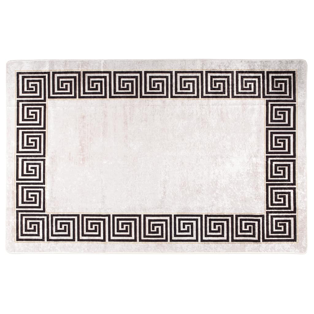 Teppich Waschbar 80x150 cm Hellbeige