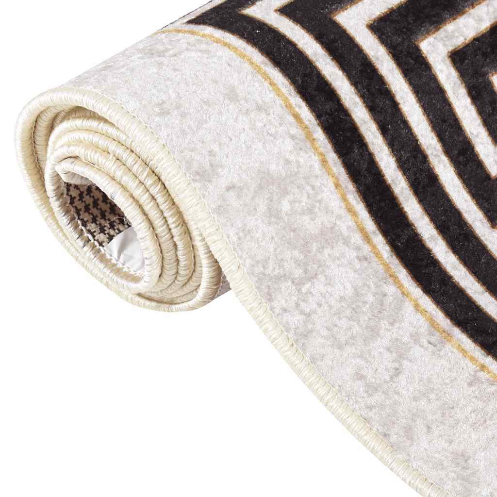 Teppich Waschbar 80x150 cm Hellbeige