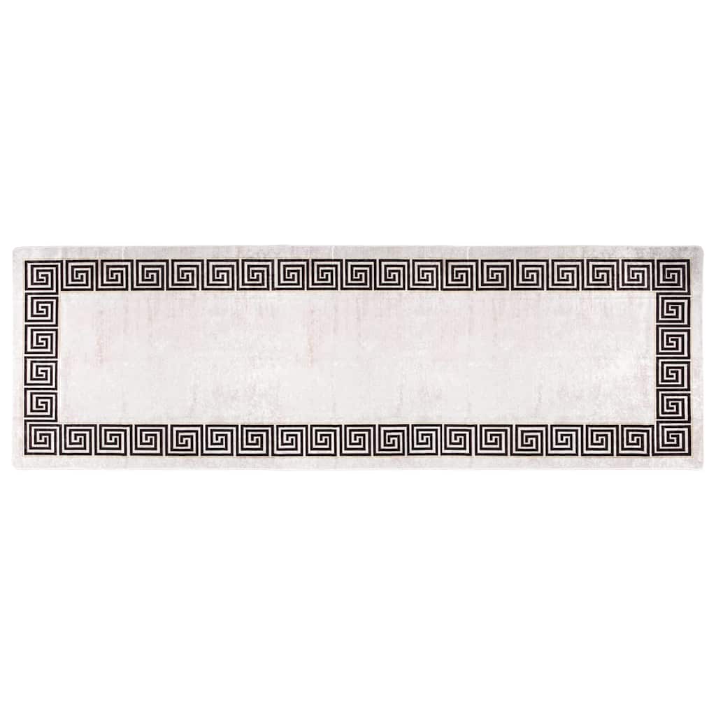 Teppich Waschbar 80x300 cm Hellbeige