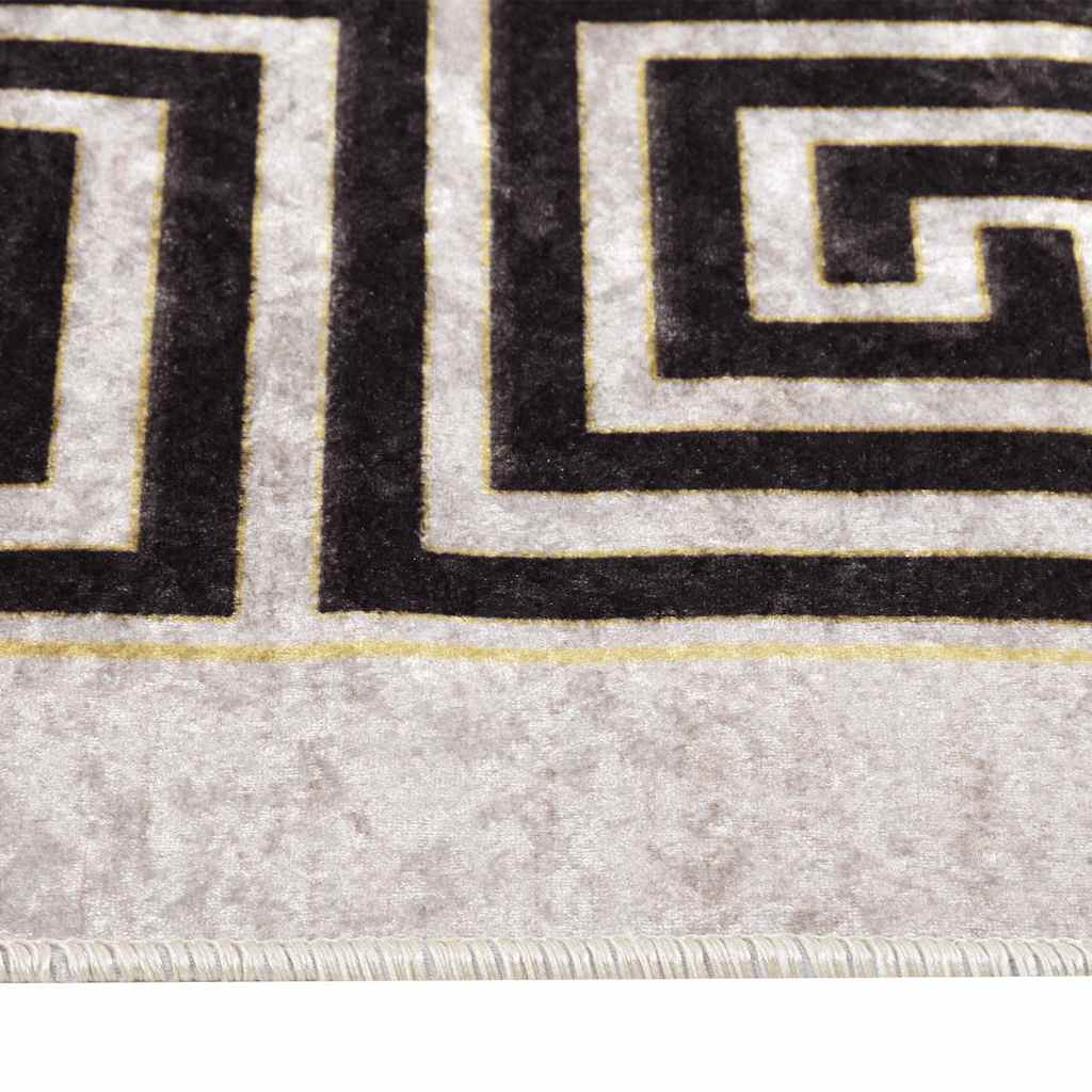 Teppich Waschbar 80x300 cm Hellbeige