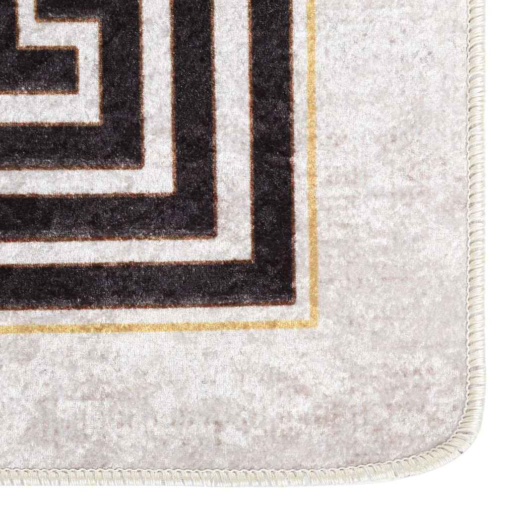 Teppich Waschbar 120x180 cm Hellbeige
