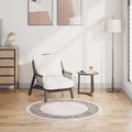 Teppich Waschbar φ120 cm Hellbeige