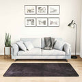 Teppich Waschbar 80x150 cm Anthrazit