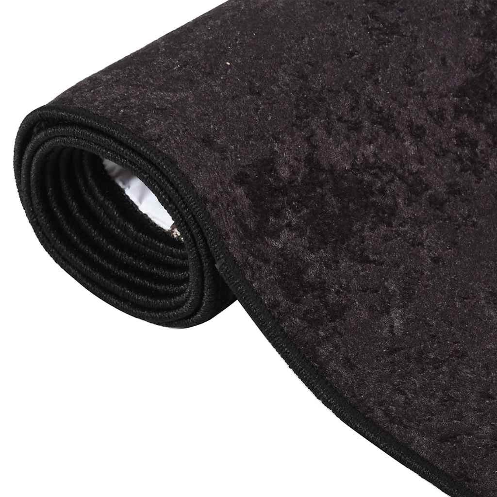 Teppich Waschbar 160x230 cm Anthrazit