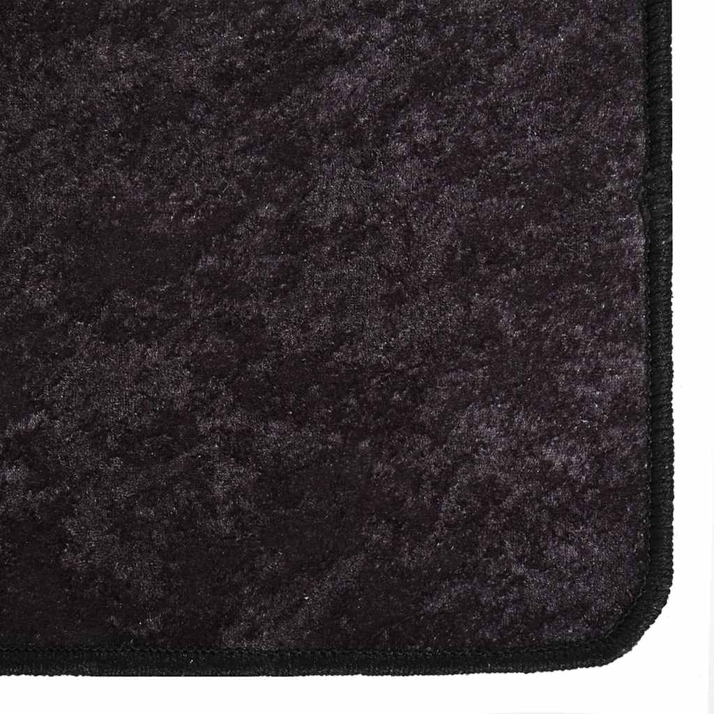 Teppich Waschbar 160x230 cm Anthrazit