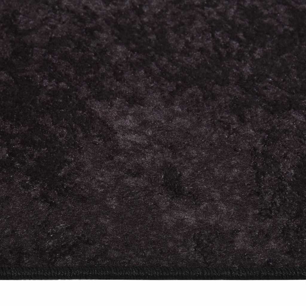 Teppich Waschbar 190x300 cm Anthrazit