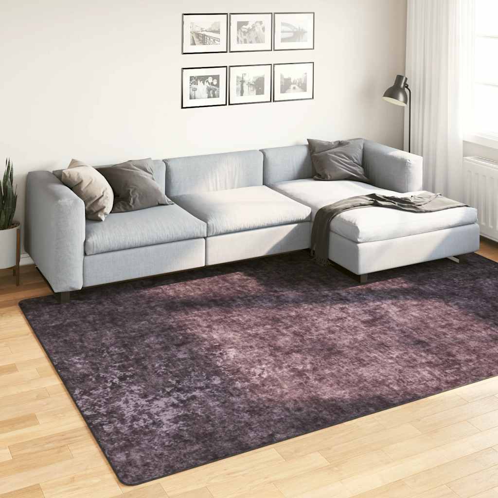 Teppich Waschbar 190x300 cm Anthrazit