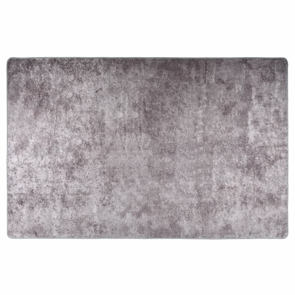Teppich Waschbar 80x150 cm Grau