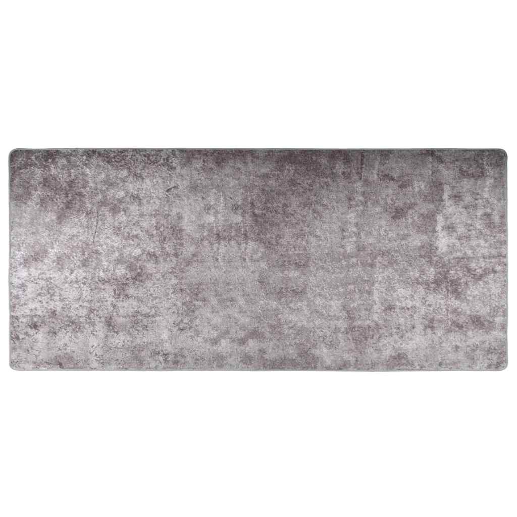 Teppich Waschbar 80x300 cm Grau