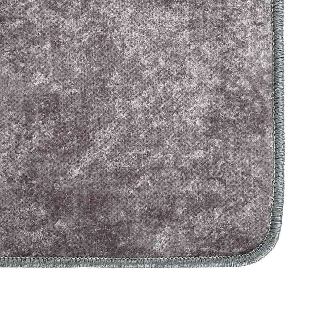 Teppich Waschbar 80x300 cm Grau