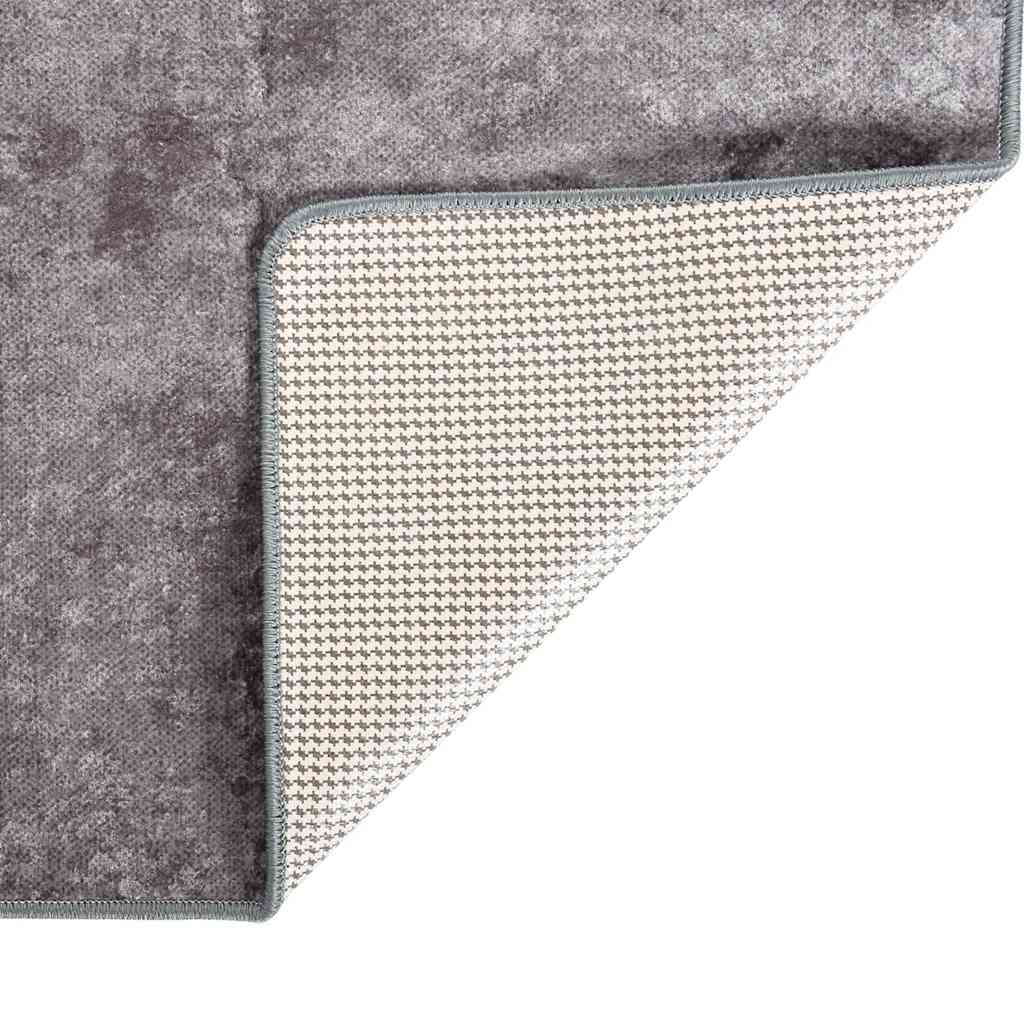 Teppich Waschbar Grau 190x300 cm