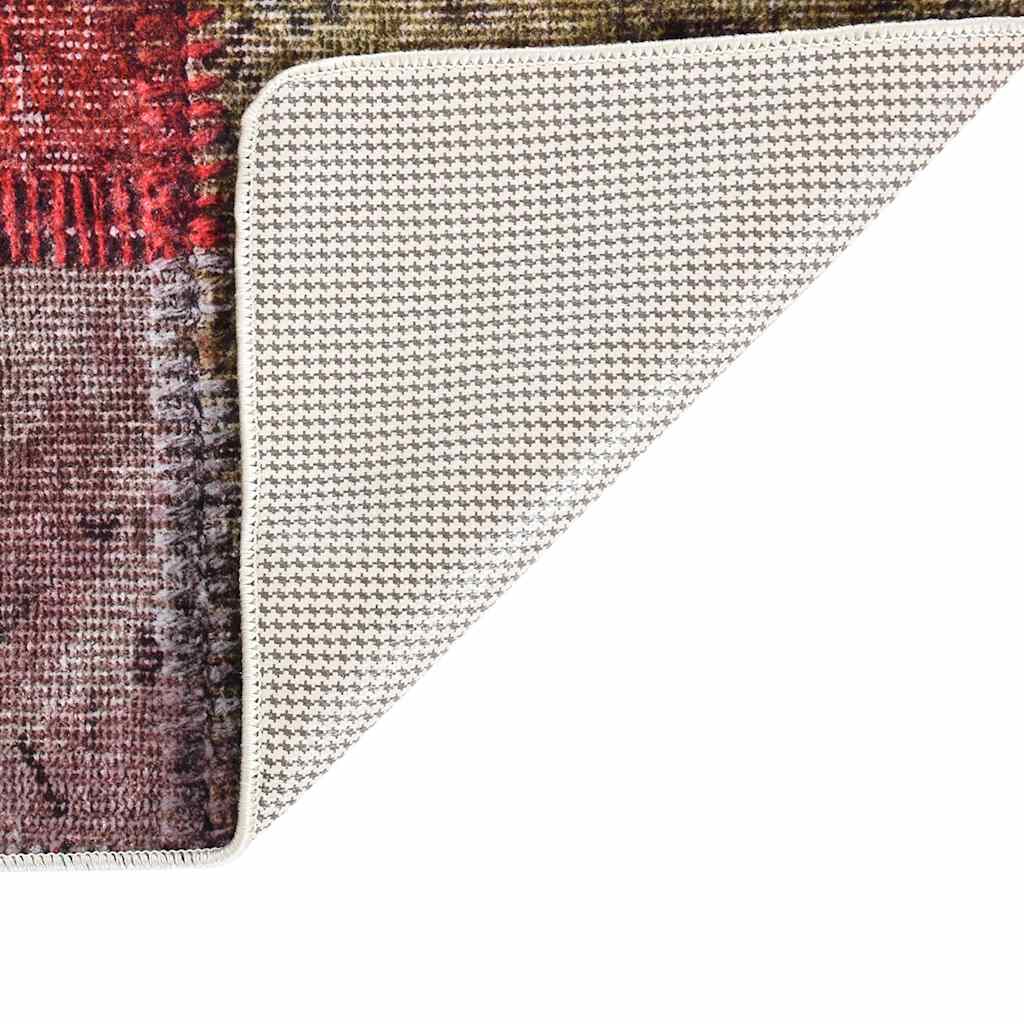 Teppich Waschbar Patchwork 80x150 cm Mehrfarbig