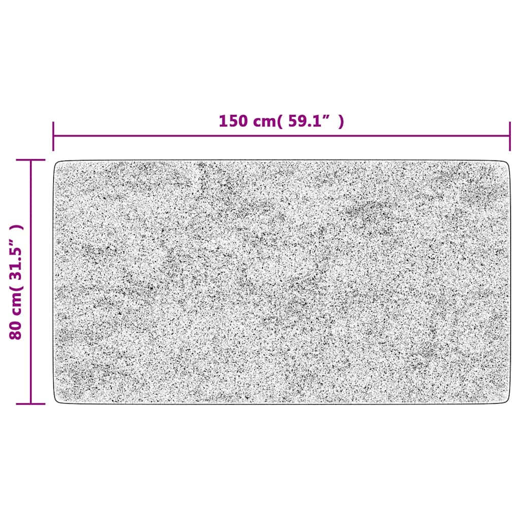 Teppich Waschbar Patchwork 80x150 cm Mehrfarbig