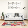 Teppich Waschbar Patchwork 80x150 cm Mehrfarbig