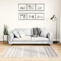 Teppich Waschbar 80x150 cm Schwarz und Weiß
