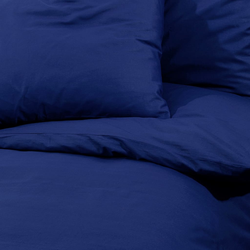 Bettwäsche-Set Marineblau 240x220 cm Leichte Mikrofaser