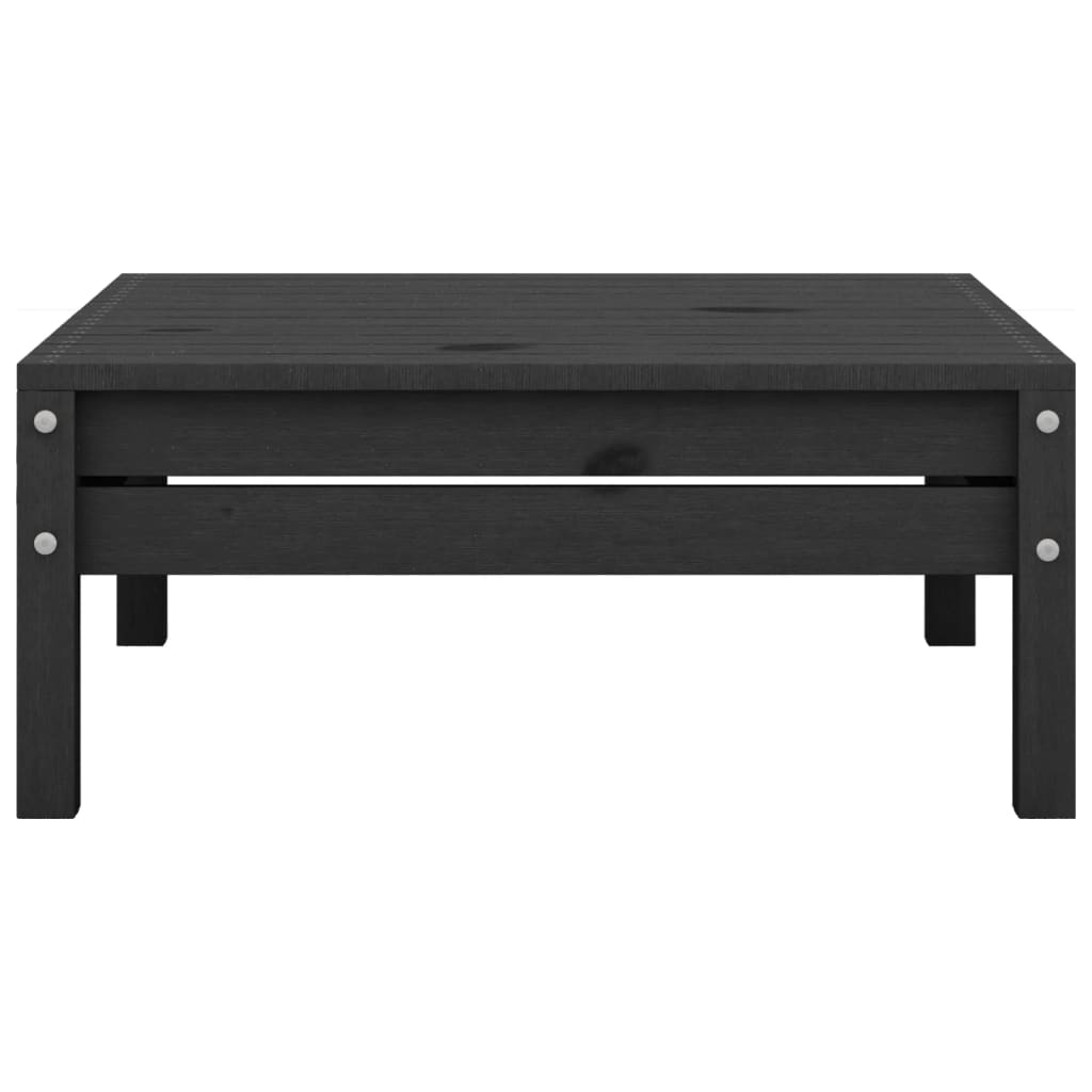 3-tlg. Garten-Lounge-Set Massivholz Kiefer Schwarz
