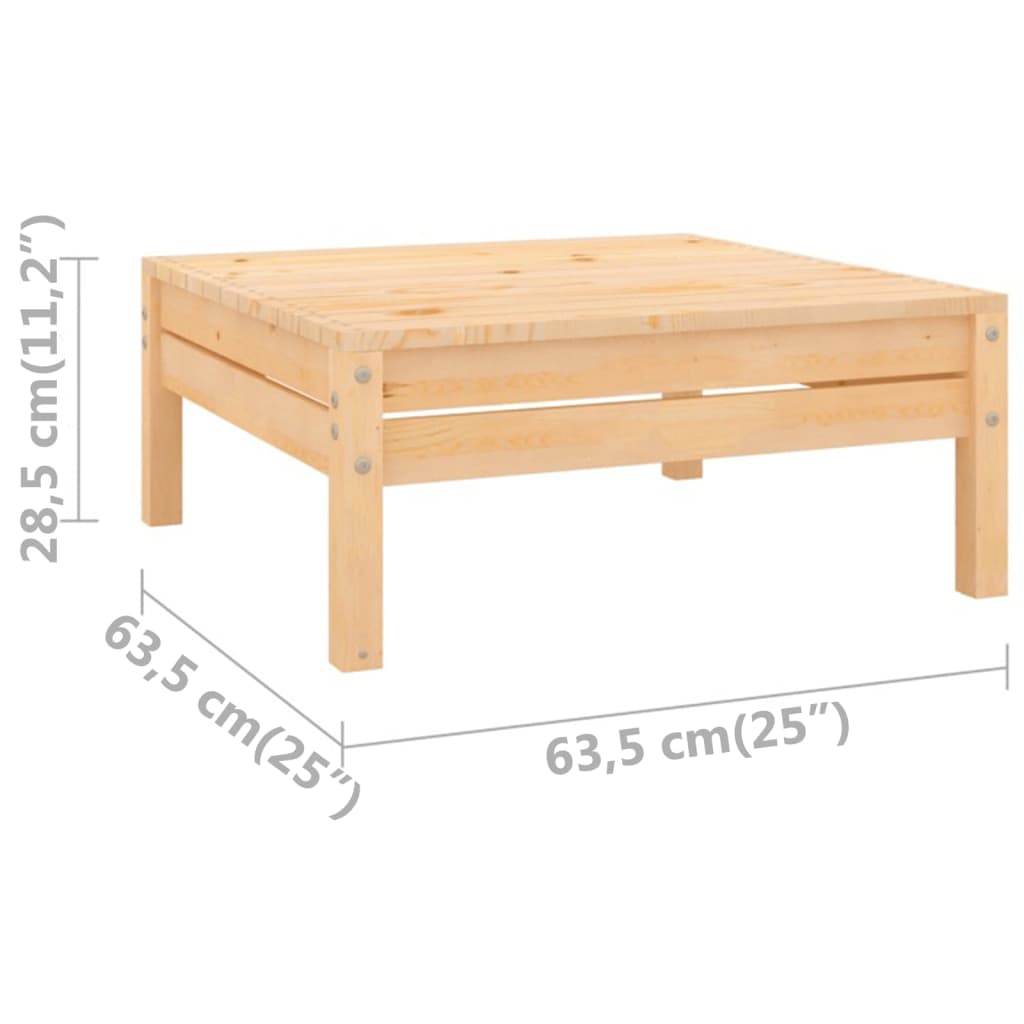 3-tlg. Garten-Lounge-Set Massivholz Kiefer