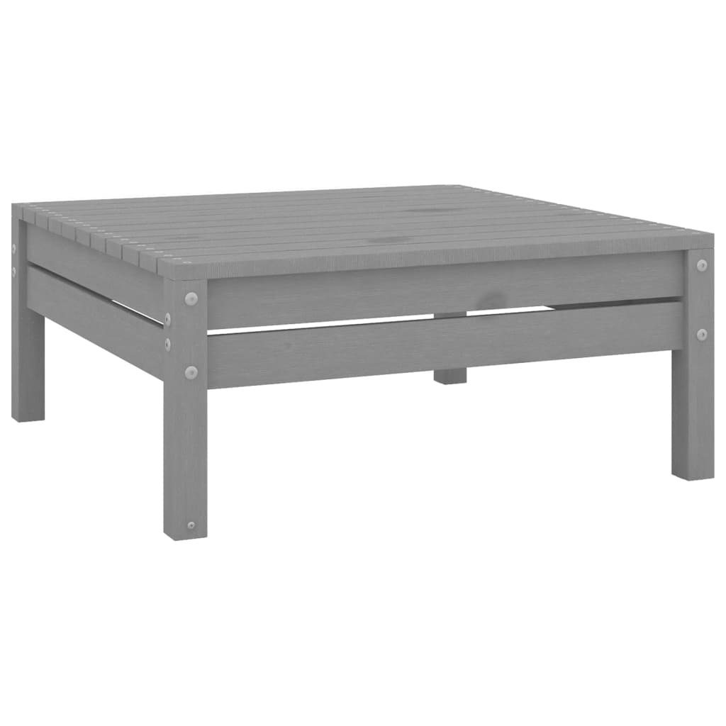 4-tlg. Garten-Lounge-Set Kiefer Massivholz Grau