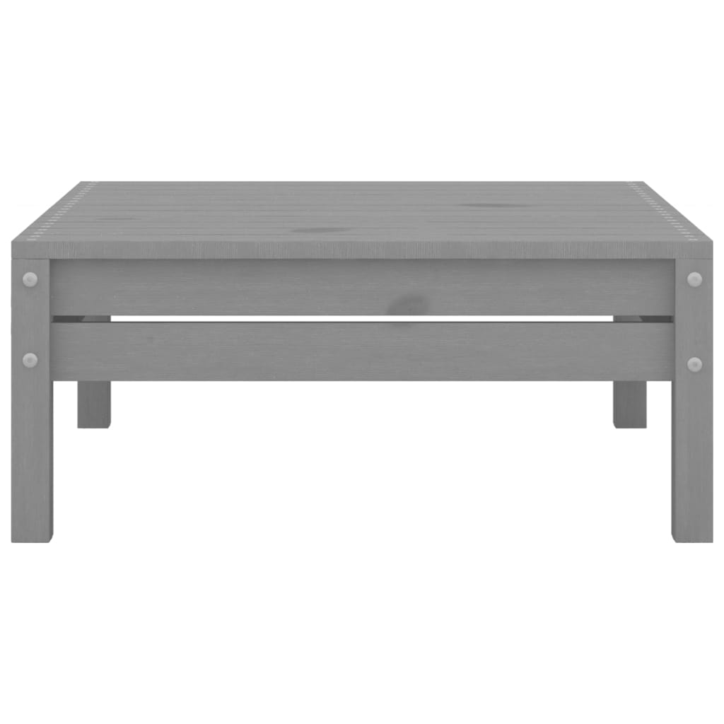 4-tlg. Garten-Lounge-Set Kiefer Massivholz Grau