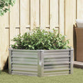 Garten-Hochbeet 129x45 cm Verzinkter Stahl Silber