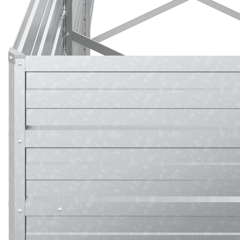 Garten-Hochbeet 320x80x45 cm Verzinkter Stahl Silber